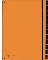 PAGNA Pultordner TREND 24129-09 – 12 Fächer, 3 Sichtlöcher, orange