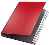 LEITZ Pultordner 59310025 DIN A4 mit 32 Fächern 1-31, Graupappe rot