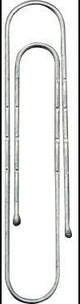 NORICA Büroklammer 2262 77 mm gewellt silber 100 St./Pack. – papierschonend mit Kugelenden