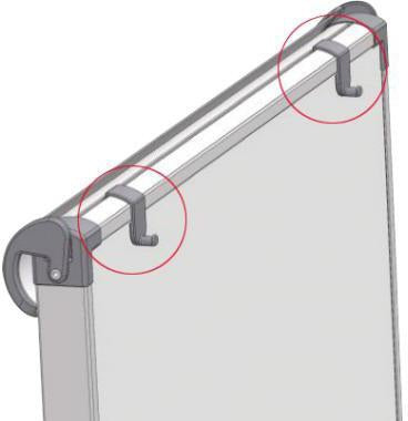 FRANKEN Flipchartblockhalter A1070/132CH für FC81/84/41/43, 2 Stück pro Packung, grau