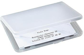 SIGEL Visitenkartenetui VA140 89x57mm – Transparentes Kunststoff-Etui für 15 Karten