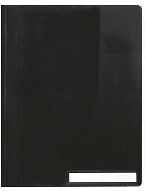 DURABLE Angebotshefter 251001 DIN A4 Hartfolie schwarz – Mit Einschubkanal für Hängeschiene