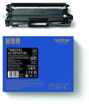 Brother Toner TN-821XLBK Original schwarz für ca. 12.000 Seiten