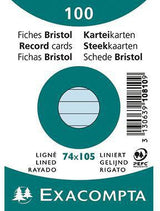 Exacompta Karteikarte DIN A7 liniert weiß 205 g/m² 100 Stück PEFC
