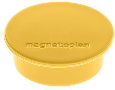 magnetoplan Magnet Discofix Color 40 mm gelb – 10 Stück, 2,2 kg Tragkraft