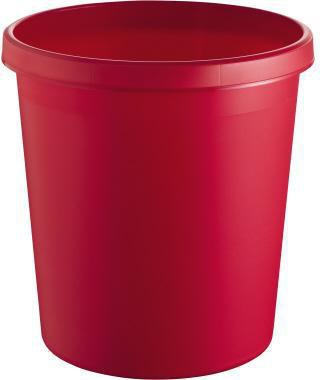 helit Papierkorb the german 18 l rund grün – Kunststoff mit Griffrand, Made in Germany