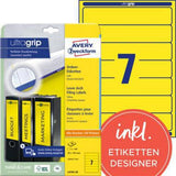 Avery Zweckform Ordnerrückenetikett L4763-20 ultragrip 38 x 192 mm blau 140 Stück