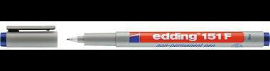 edding Folienschreiber 151 F – non-permanent, schwarz, 0,6 mm, feucht abwischbar