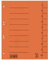 BENE Trennblatt 97300BL A4 Karton blau 100 St./Pack. mit 10 blanko Taben