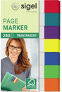 SIGEL Haftmarker HN677 50x84mm sortiert 7x40 Blatt/Packung – beschriftbar, rückstandsfrei ablösbar
