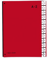 PAGNA Pultordner 24249-01 DIN A4 A-Z 24 Fächer Polypropylen rot – Made in Germany