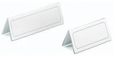 DURABLE Tischnamensschild 805019, 150x61/122 mm, transparent, 25 St./Pack. – Dachform, auswechselbar