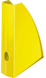 Leitz Stehsammler WOW 52771001 DIN A4 60mm Polystyrol perlweiß – Hochglänzender Schreibtisch-Organizer