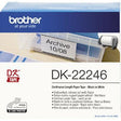 Brother Endlosetikettenrolle DK-22246 – 103 mm x 30,48 m, weiß, selbstklebend, 1-bahnig