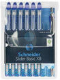 Schneider Kugelschreiber Slider Basic 0,7 mm blau – 6 Stück inkl. Slider Rave