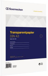 Soennecken Transparentpapier DIN A4 80 g/m² weiß 50 Blatt für präzise Zeichnungen