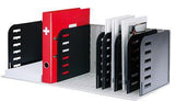 styro Belegfach styrorac 282-03007.98 – 7 Fächer, 8 Trennwände, 72,3 x 24,8 x 30,4 cm, schwarz/grau