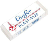 LÄUFER Radierer Plast 01200 – Transluzenter Kunststoff-Radierer für Blei- und Farbstifte