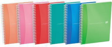 OXFORD Collegeblock MyColours DIN A5 kariert, 90 Blatt, Doppelspiralbindung, Polypropylen