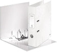 LEITZ Ordner WOW 10050001 DIN A4 80 mm Graupappe perlweiß – 180° Präzisionshebelmechanik