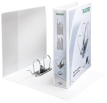 LEITZ Präsentationsordner 180° DIN A4 80mm weiß – 600 Blatt, FSC-zertifiziert