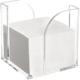 MAUL Zettelbox Acryl 9x9 cm – 700 Blatt, glasklar, inkl. Standnoppen