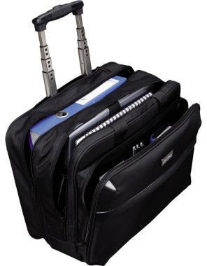 LIGHTPAK Laptoptrolley XRAY 46099 – Notebooktrolley mit Teleskopgriff, Polyester schwarz, 42,5 x 38 x 19 cm