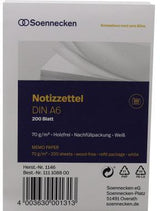 Soennecken Zettelboxeinlage DIN A6 blanko 200 Blatt holzfrei weiß