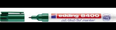 edding CD/DVD-Marker 8400 – Permanenter Disc Marker mit 0,5–1 mm Rundspitze, Blau