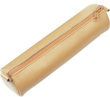 ALASSIO Stifterolle 6 x 21 cm Leder natur – Schreibgeräteetui mit Reißverschluss