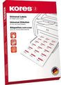 KORES Universaletikett L10537R 105x37mm rot 1.600 Stück A4-Bogen