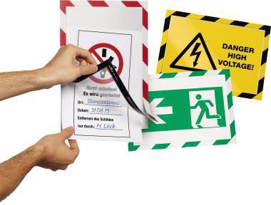 DURABLE DURAFRAME SECURITY Magnetrahmen gelb/schwarz A4 2er-Pack Sicherheitskennzeichnung