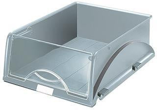 Leitz Briefablage Sorty 52310035 DIN A4/C4 aus Polystyrol in Blau – Stapelbar mit Frontklappe