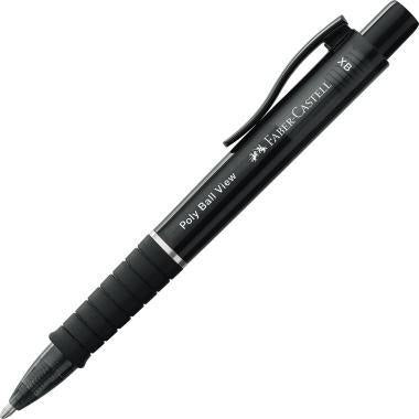 Faber-Castell Kugelschreiber Poly Ball VIEW – 0,6 mm XB, dokumentenecht, ergonomisch, schwarz
