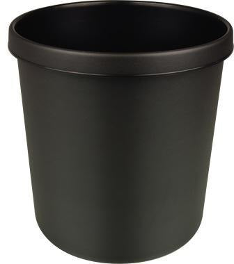 helit Papierkorb the firefighter 12 l – schwer entflammbar, 26,7 x 27 cm, schwarz