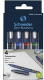 Schneider Tintenroller One Business 0,6 mm – 4er Set, dokumentenecht, Made in Germany