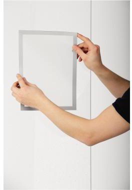 DURABLE DURAFRAME SUN Magnetrahmen DIN A4 schwarz 2 Stück UV-beständig für Schaufenster