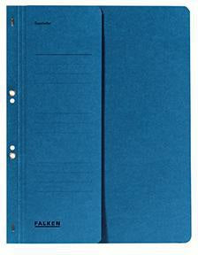 Falken Ösenhefter DIN A4 mit halbem Deckel, 250 g/m² Manilakarton, recycelt, blau, Behördenheftung