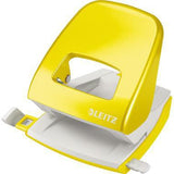 LEITZ Locher NeXXt WOW 5008 eisblau – 30 Blatt, Metall, 8 cm Lochung
