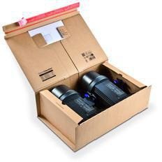 COLOMPAC Versandkarton POST-BOX CP067.07 – 46x16x31 cm, braun, Selbstklebeverschluss, FSC
