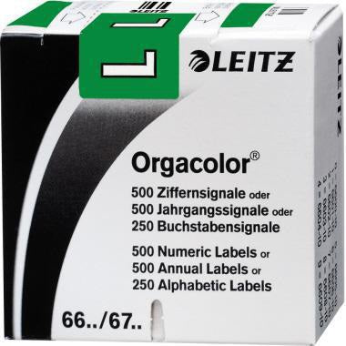 Leitz Buchstabensignal Orgacolor 66211000 L dunkelgrün 250 Stück selbstklebend