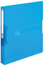 Herlitz Ringbuch easy orga to go DIN A4, 2-Ring-D-Mechanik, 38 mm Rücken, blau transparent