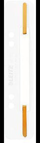Leitz Heftstreifen kurz 37100001 35x158mm PP weiß 25 St./Pack.