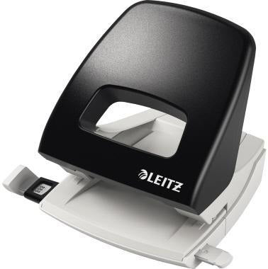 LEITZ Locher NeXXt 5005 – 25 Blatt, 8 cm Lochung, Metall/Kunststoff, rot