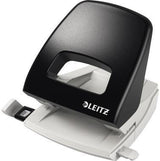 LEITZ Locher NeXXt 5005 – 25 Blatt, 8 cm Lochung, Metall/Kunststoff, rot