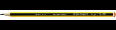 STAEDTLER Noris 120 Bleistift 2B sechskant gelb/schwarz – bruchfeste Mine, Made in Germany
