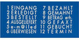 COLOP Datumstempel mini-dater S120/WD – 12 Texte, 5 Räder, blau/rot, 4 mm Schrift