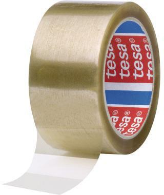 tesa tesapack 4089 Packband 50 mm x 66 m – Transparentes Klebeband für leichte bis mittelschwere Versandschachteln