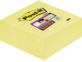 Post-it Super Sticky Haftnotizwürfel 76x76 mm, 270 Blatt, narzissengelb – extra starke Haftkraft