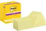 Post-it Super Sticky Notes 622-12SSCY, 47,6 x 47,6 mm, 12 Blöcke à 90 Blatt, gelb